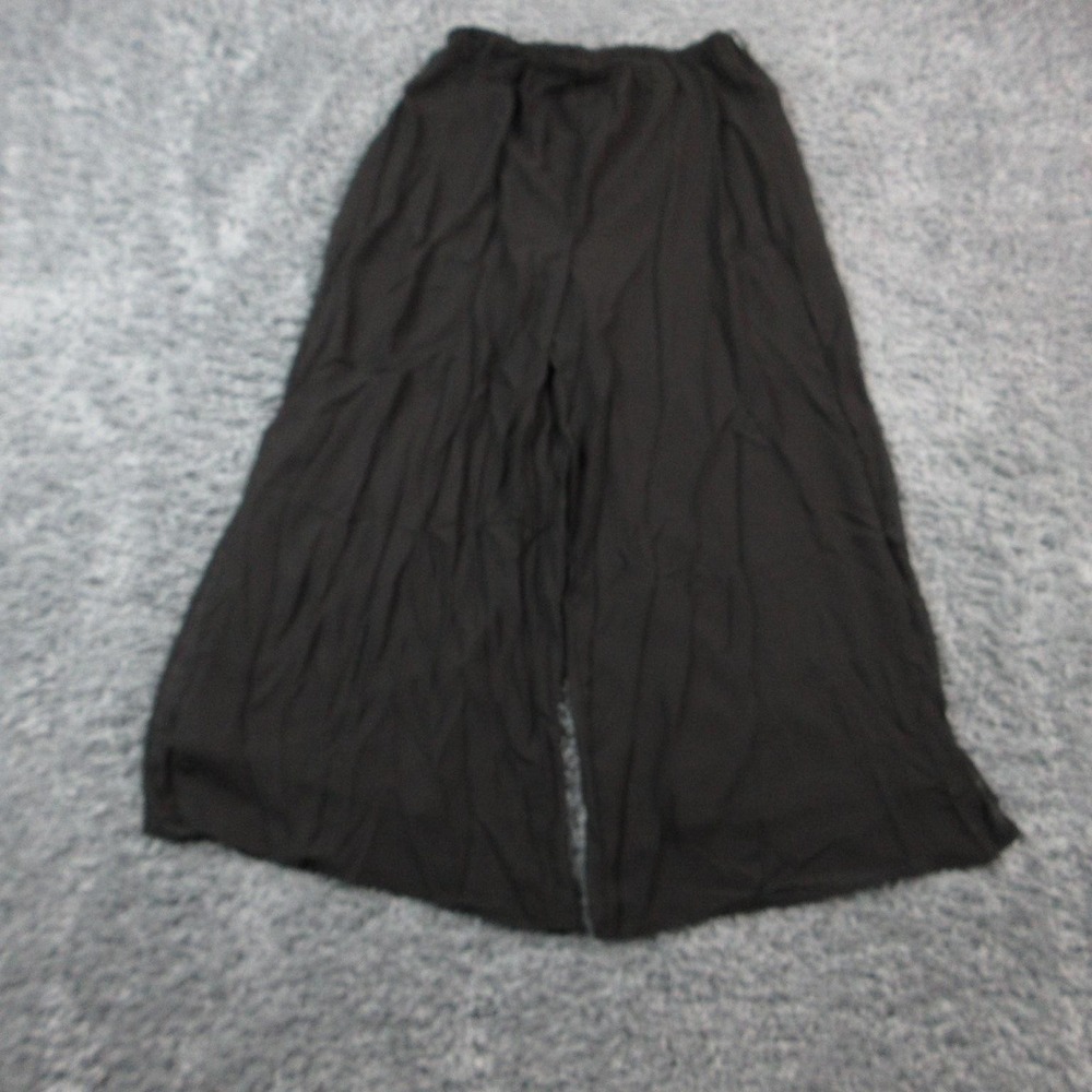 MSGLAMOR Pants Womens XL Black Chiffon Lined Pull On Wide Leg 32x28.5* NWT